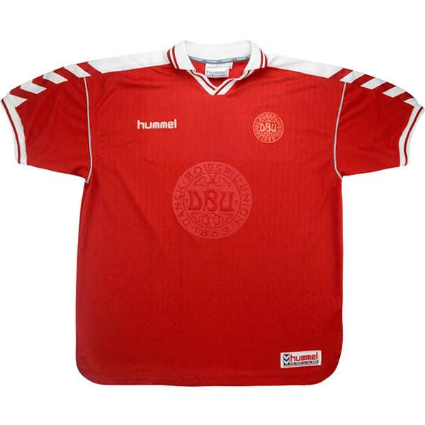 Heimtrikot Thailand Dänemark Retro 1998 Rote Günstige Fußballtrikots